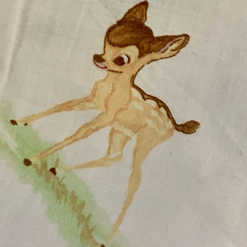 Disney Baby Fitted Crib Sheet – Nursery Bambi, Thumper & Flower-Clean